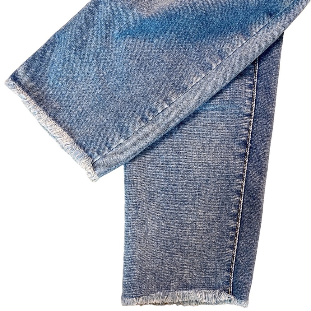 ALTAR’D STATE NWT High Rise Distressed Fringe Denim Jeans Size 27 in Light Blue - Picture 6 of 13